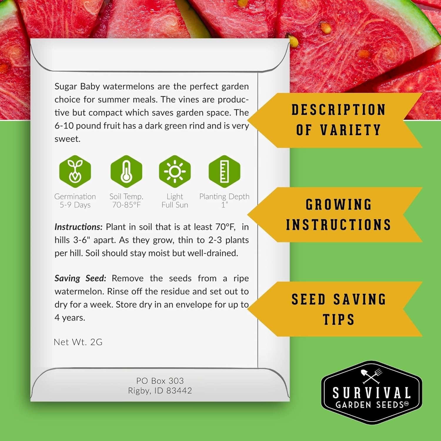 Vegetable Seeds Collection 10 Variety Heat Drought Tolerant Pack Garden