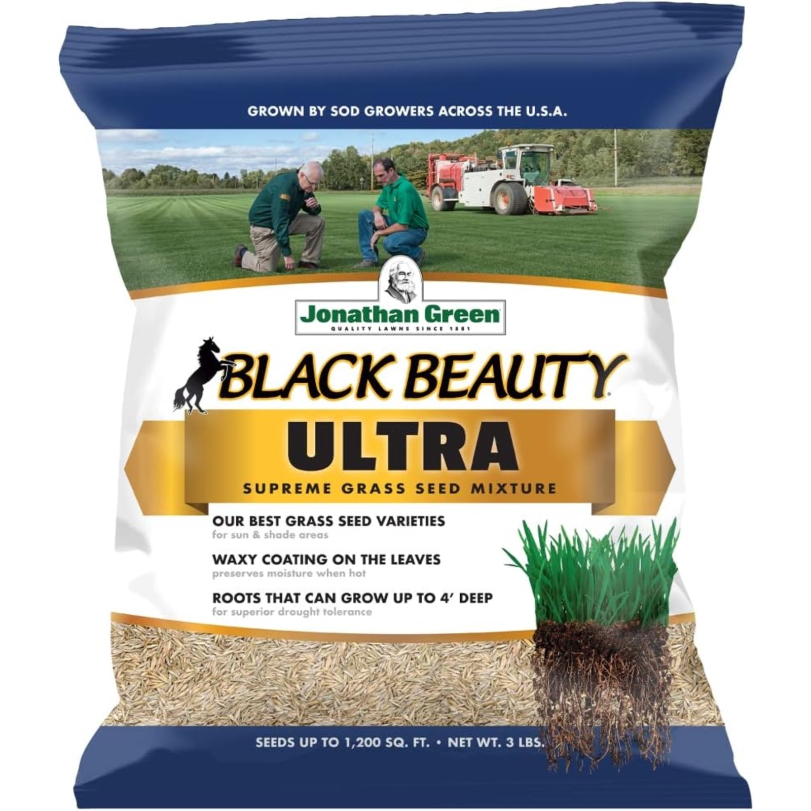 Jonathan Green Black Beauty Ultra Grass Seed Mixture, 3lb
