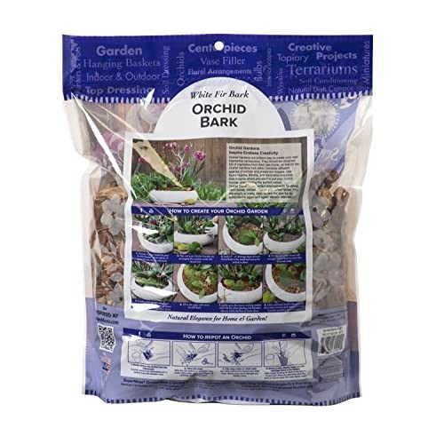 Natural Orchid Potting Bark – 4 Quarts, Premium Soil Mix for Healthy Growth