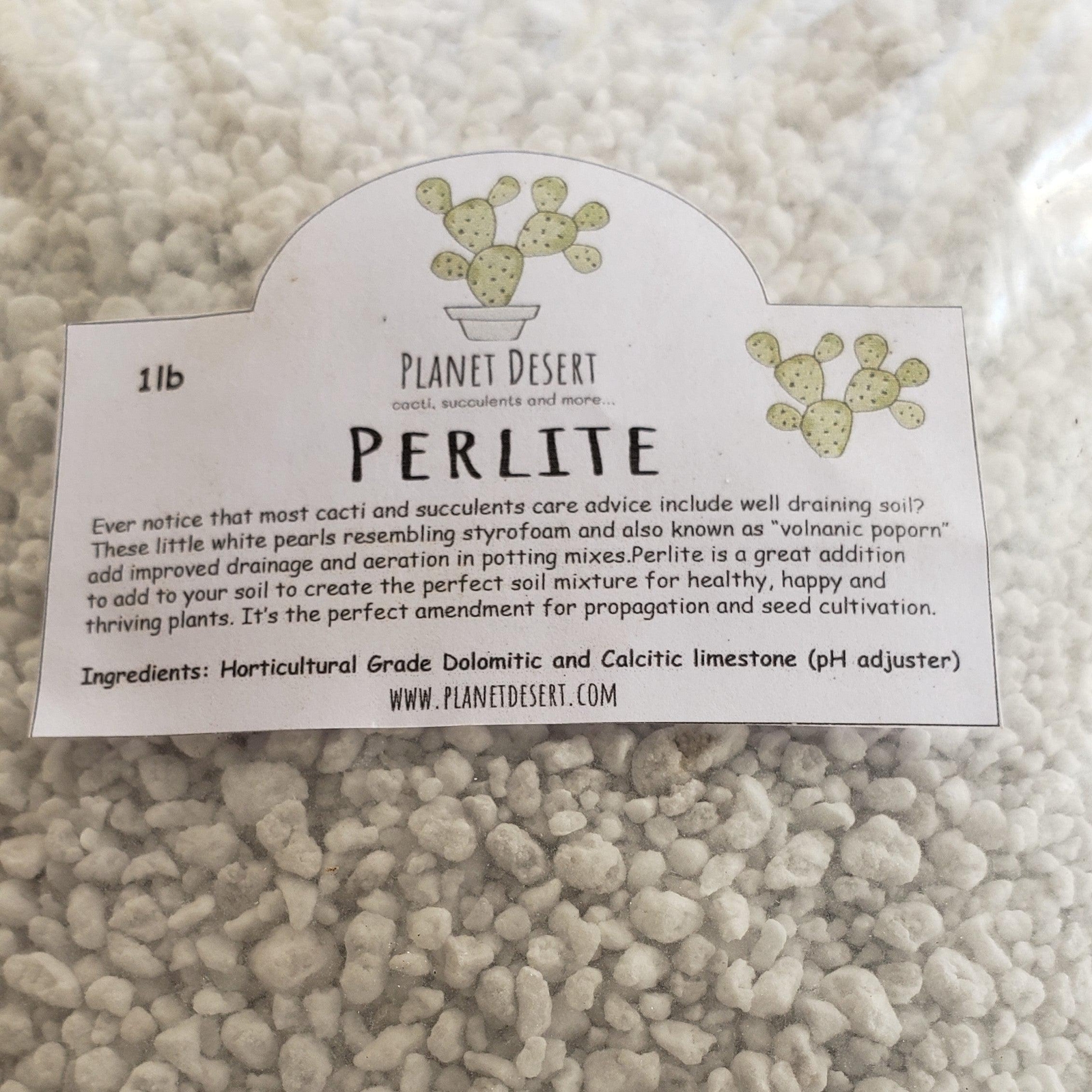 Perlite 4 Quarts porosity soil amendment for cactus and succulents cactus Cacti