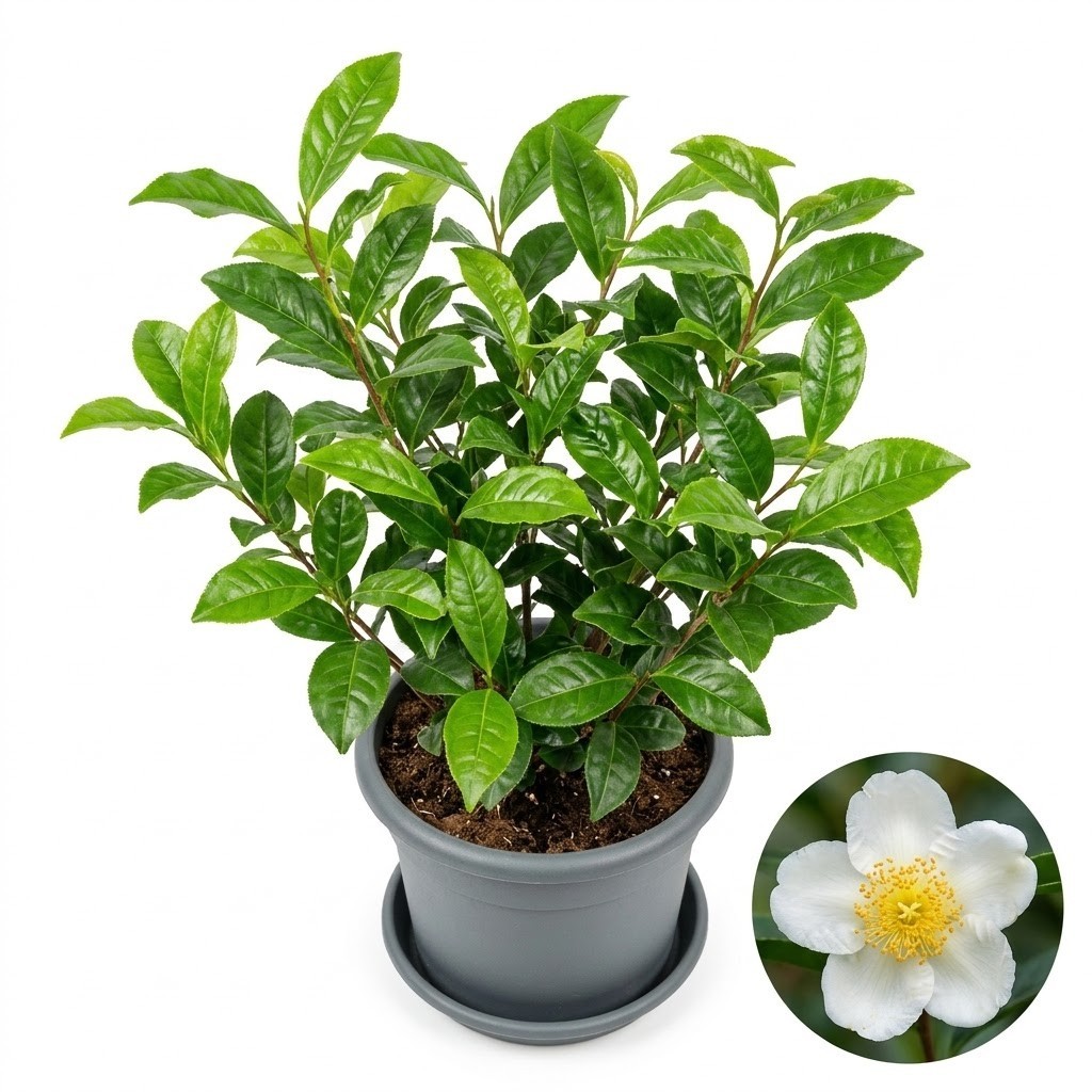 Camellia Sinensis Live Green Tea Plant Edible Indoor Outdoor Fragrant In 4″ Pot