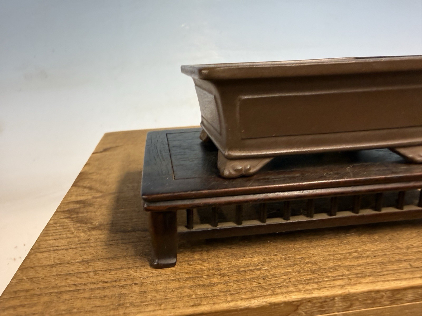 Japanese Unknown Maker Shohin Sized Bonsai Tree Pot 4” Unglazed Classic Design