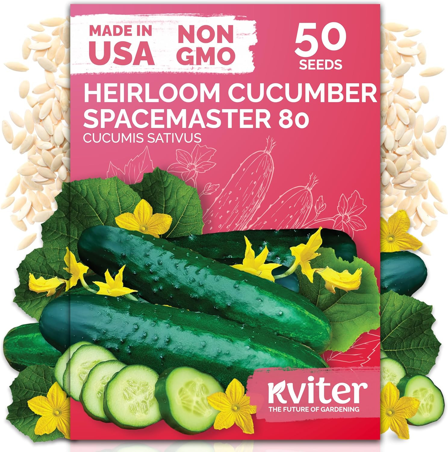 50 Spacemaster 80 Cucumber Seeds (Cucumis Sativus) – Compact Space Master Cucumb