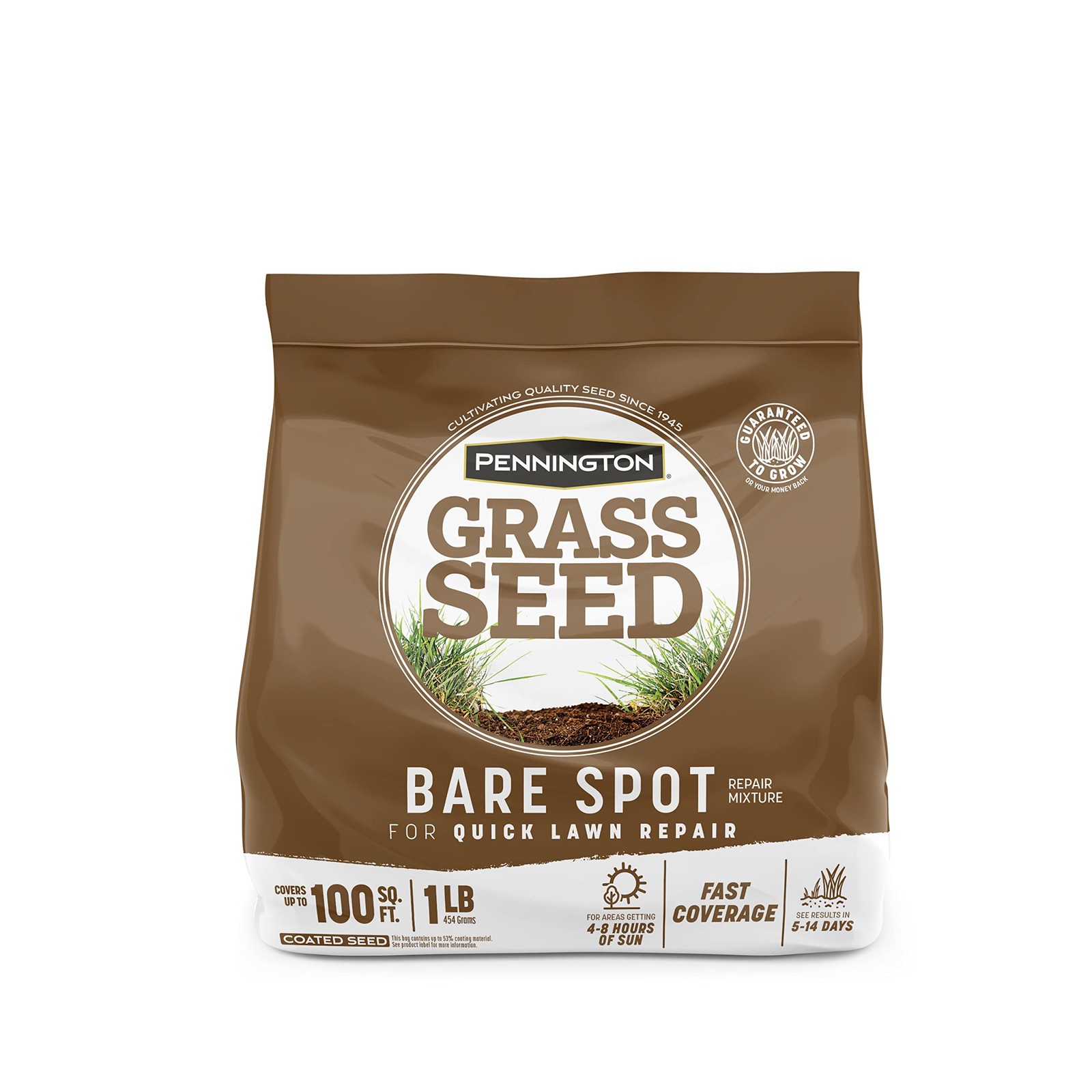 Pennington Bare Spot Repair Mix Central,1 LB, Grass Seeds for Lawn 1 lb, color