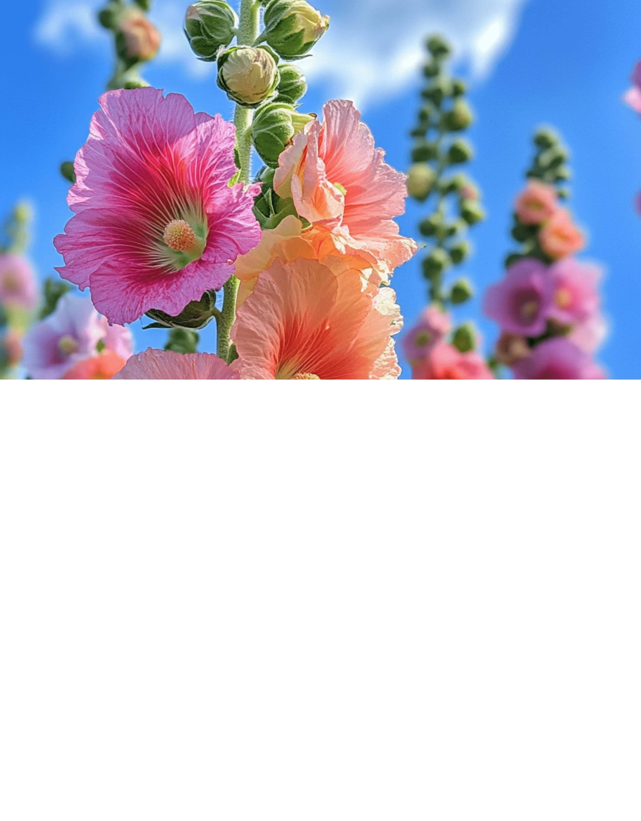 25 PEACH HOLLYHOCK Alcea Rosea Flower Seeds Perennial *Flat S/H