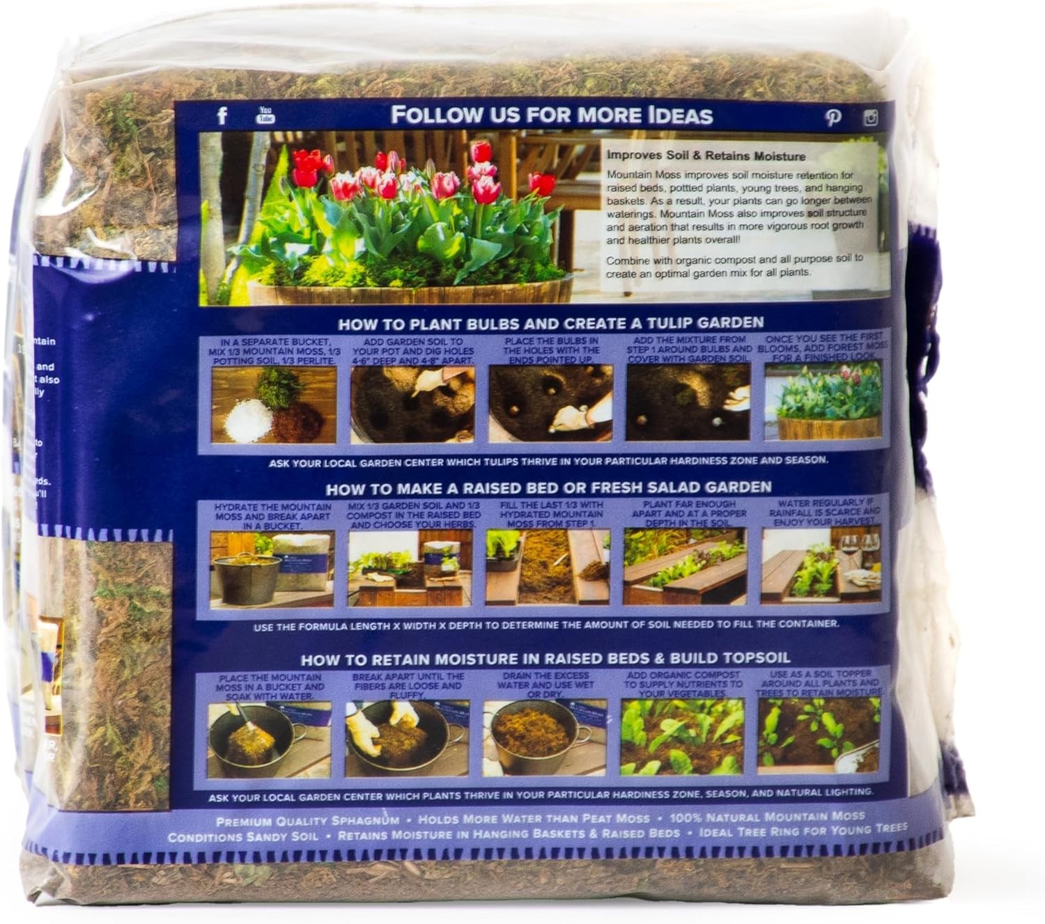 23820 Mountain Moss Green Sphagnum, Mini Bale, Natural Dried