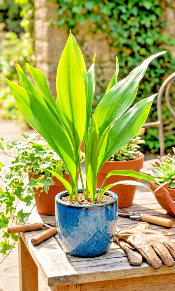 Live Dwarf Aspidistra “Tiny Tank” Cast Iron Plant 4″ Pot Easy Care Indoor