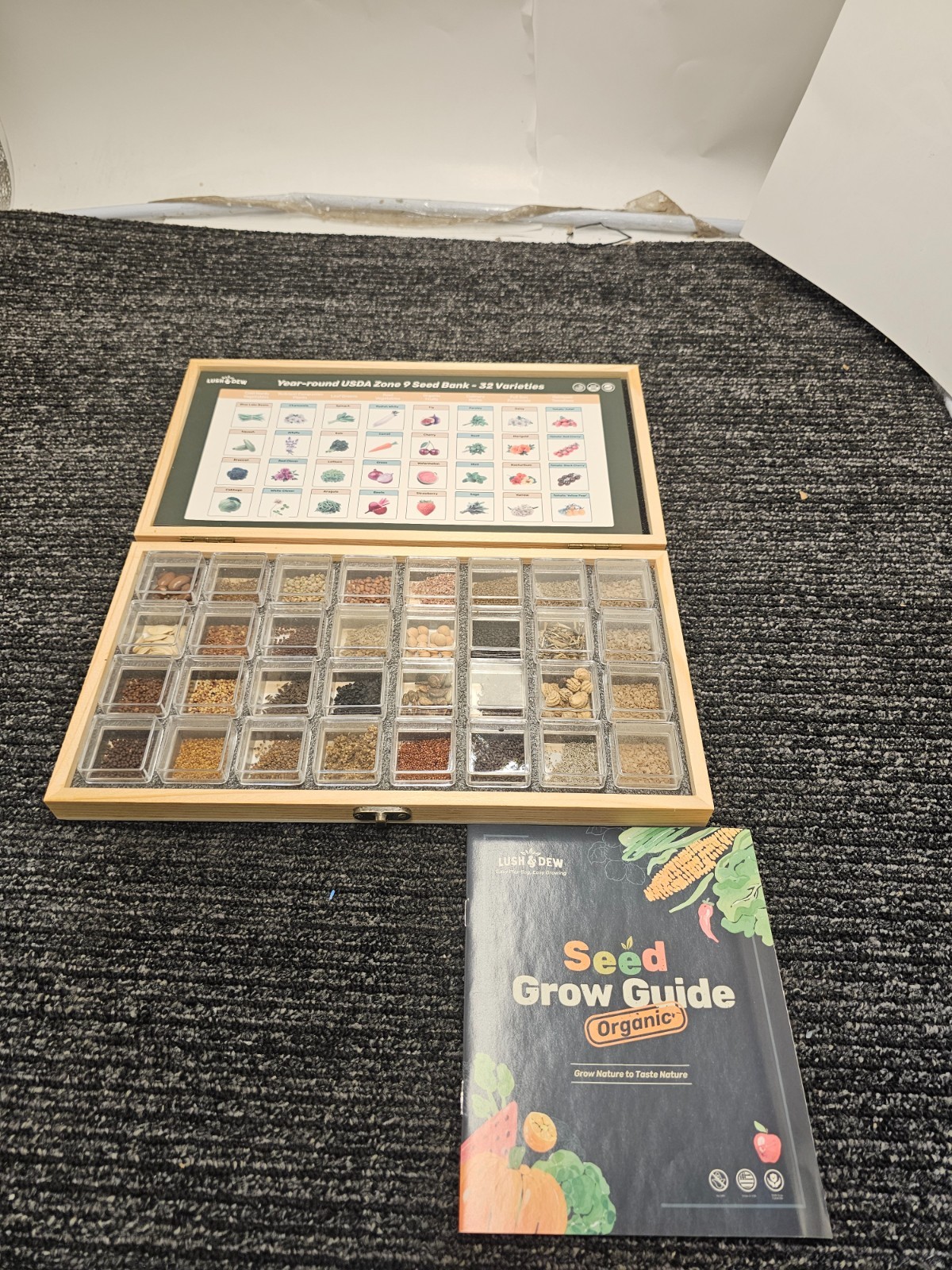 Lush and Dew Year-Round USDA Zone 9 Seed Bank 32 Varieties Seed Grow Guide
