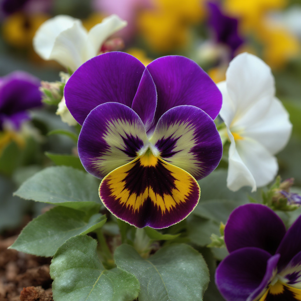 Viola Seeds: Sorbet Series Mix, Multicolor Flowers – 25 Seeds