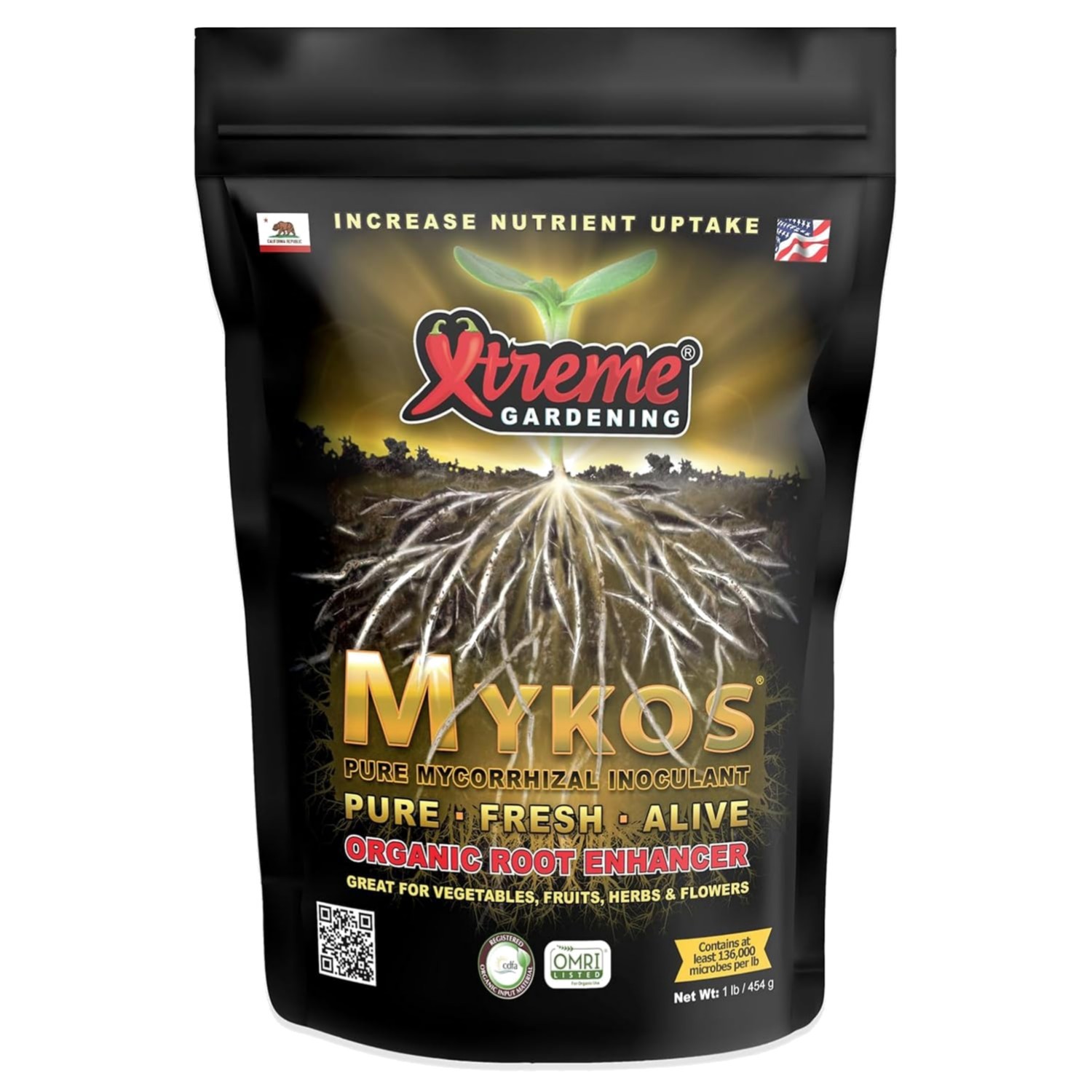 1 lb Mykos Mycorrhizal Fungi – Boosting Organic Plant Growth & Nutrient Uptake