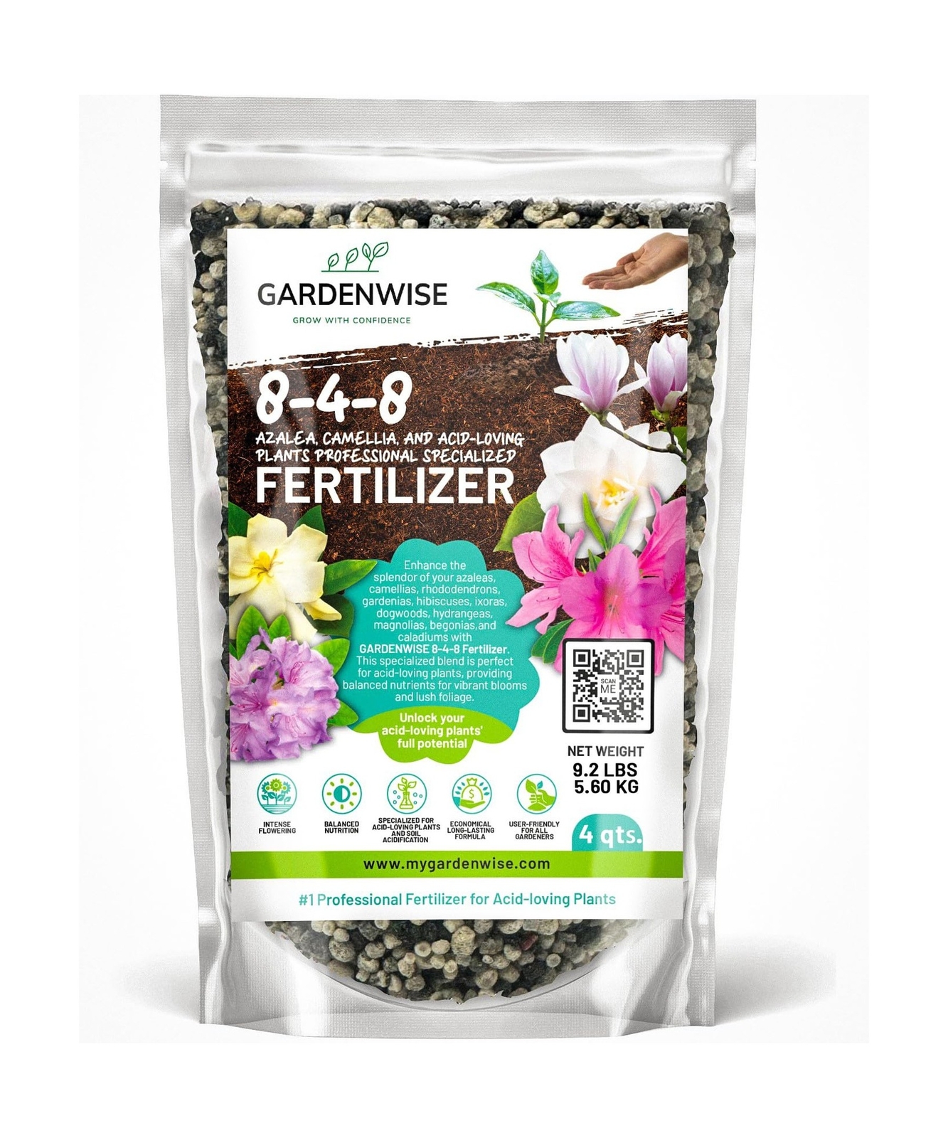 8-4-8 Acidic Fertilizer for Azaleas, Camellias (Camelia), Hydrangeas, Blueber…