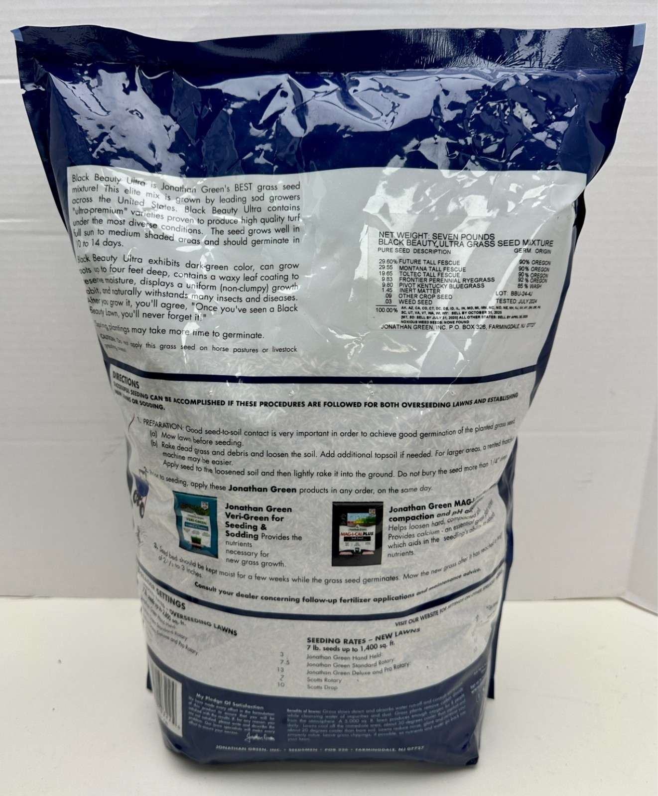 Jonathan Green Black Beauty Ultra Supreme Grass Seed, 7lb bag Lawn Seed