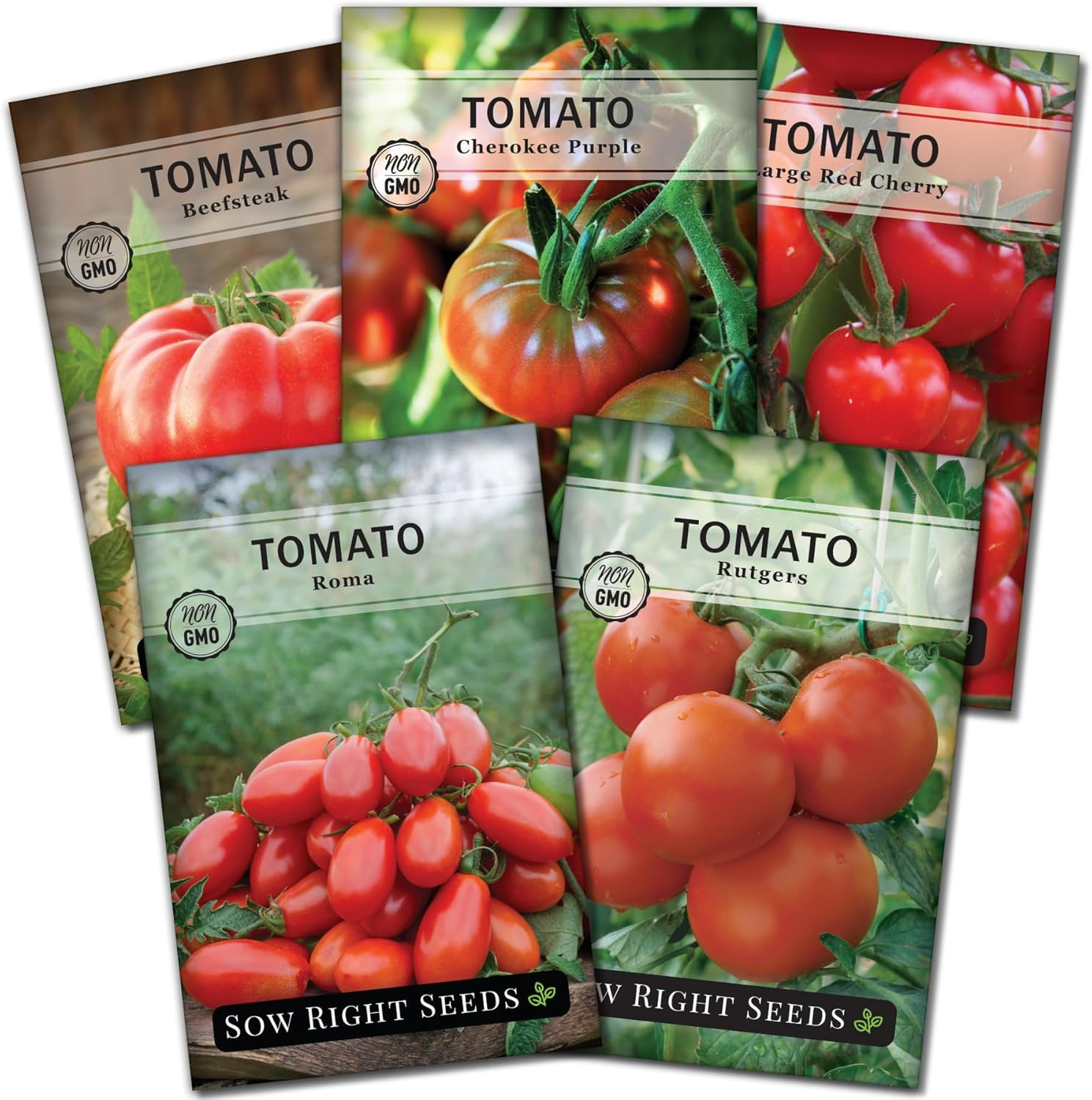 – Classic Tomato Seed Collection for Planting – Cherokee Purple, Beefsteak, Larg