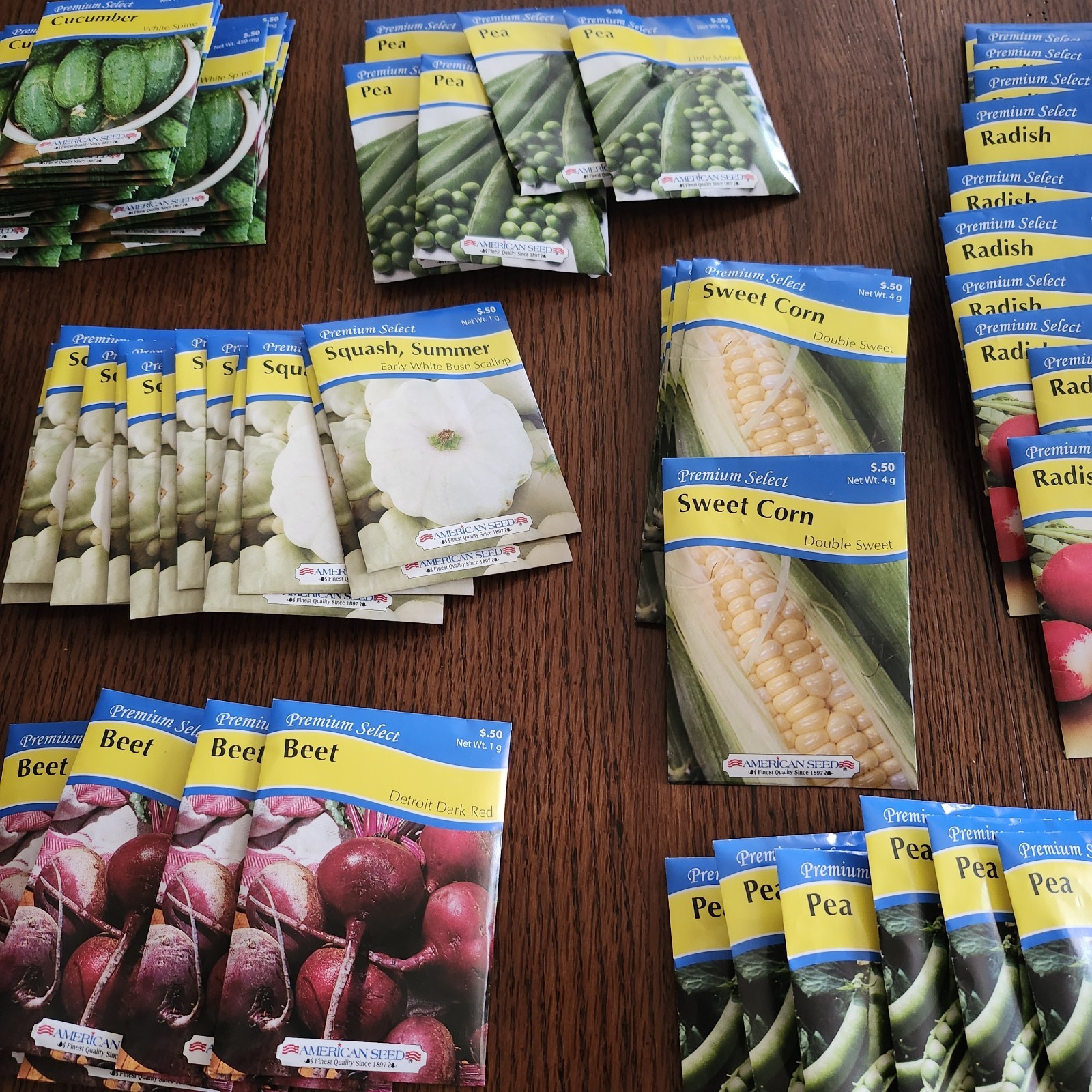 Lot Of 118 Vegetable Seeds Variety Packets American Seed Corn Radish Peas +++