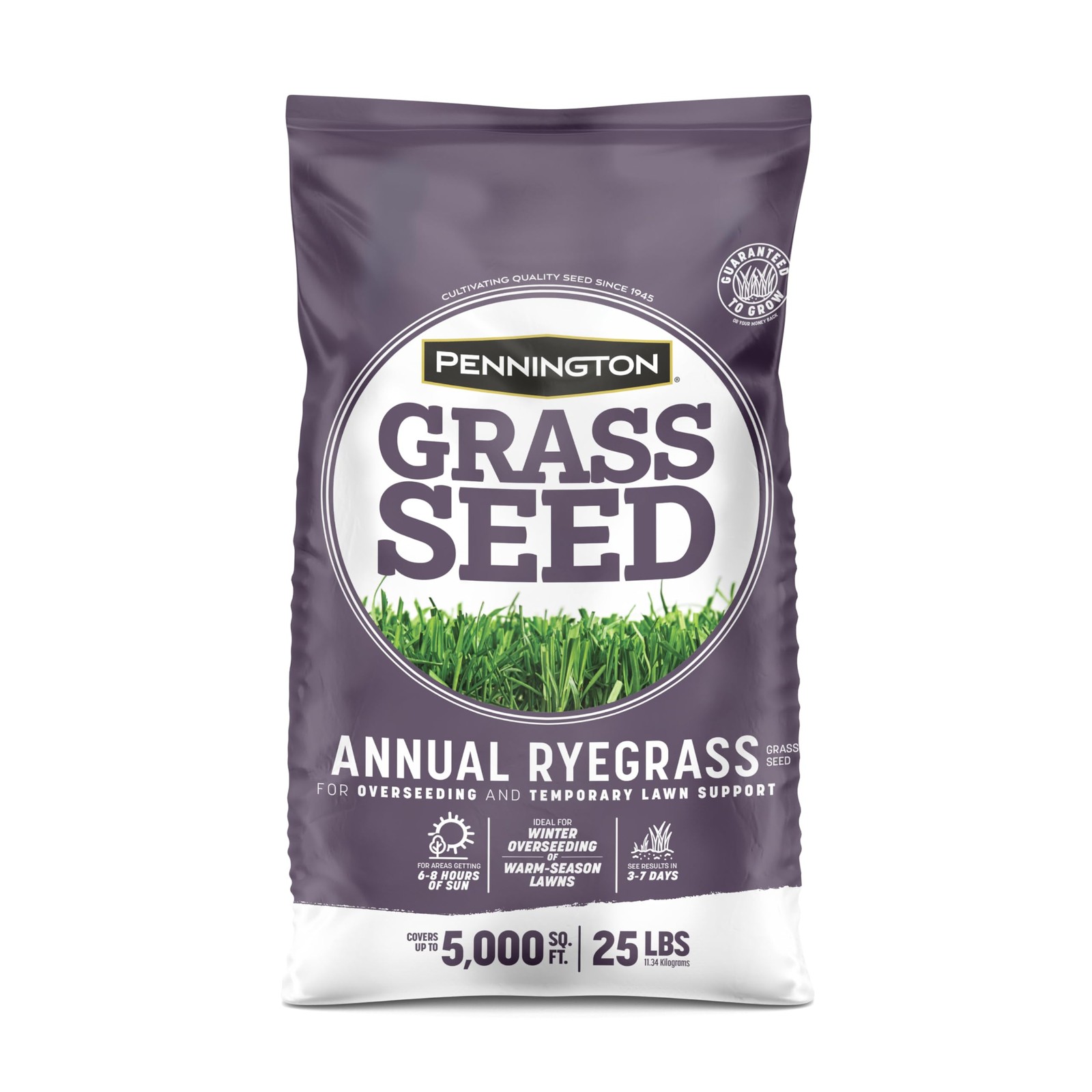 Pennington Annual Ryegrass Retail Bag To Overseed Warm Season Grasses 25 Lb