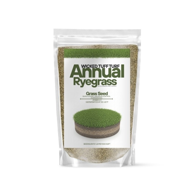 Old Cobblers Farm™ Wicked Tuff Turf Annual Ryegrass- Fast Germination Lawn Grass