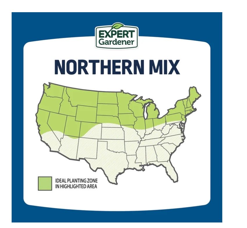 Kentucky Bluegrass Northern Grass Seed Mix, Sun to Partial Shade, 7 lb, New