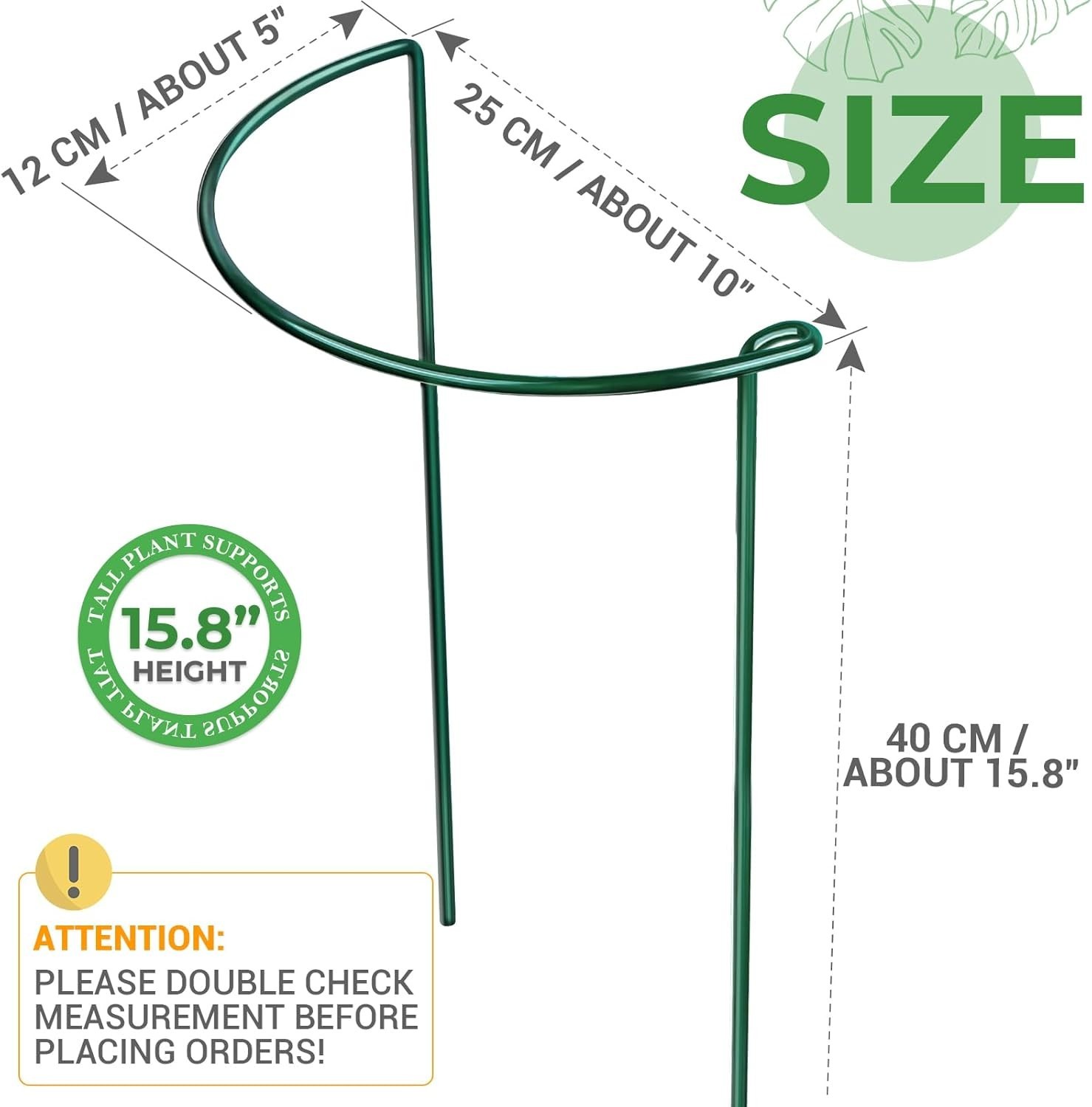 12PCS Plant Supports, Peony Cages, Sturdy Plant Stakes