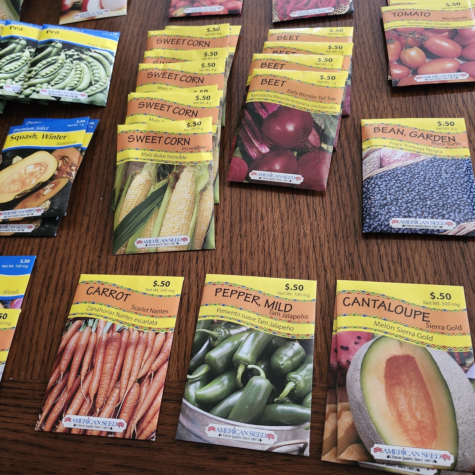 Lot Of 118 Vegetable Seeds Variety Packets American Seed Corn Radish Peas +++