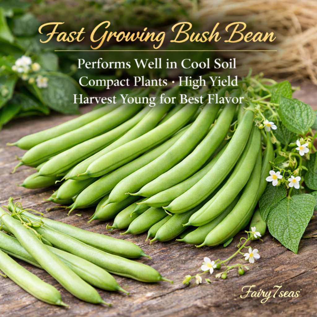 Contender Bush Bean Seeds- Early Harvest • Tender Green Pods, Cool Soil Tolerant