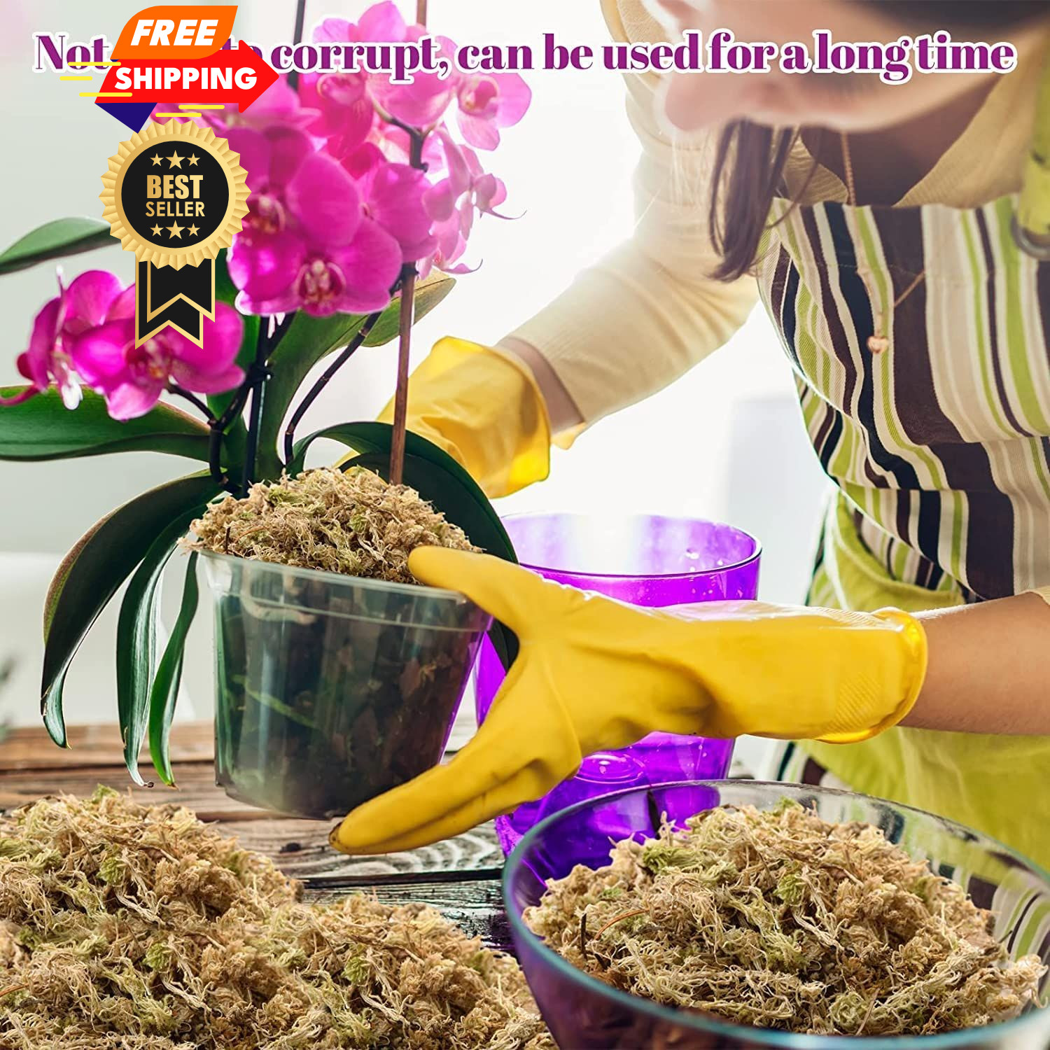Legigo 3.5oz Premium Sphagnum Moss Potting Mix- 4 4 quarts, 4 QT(Appx.3.5oz)