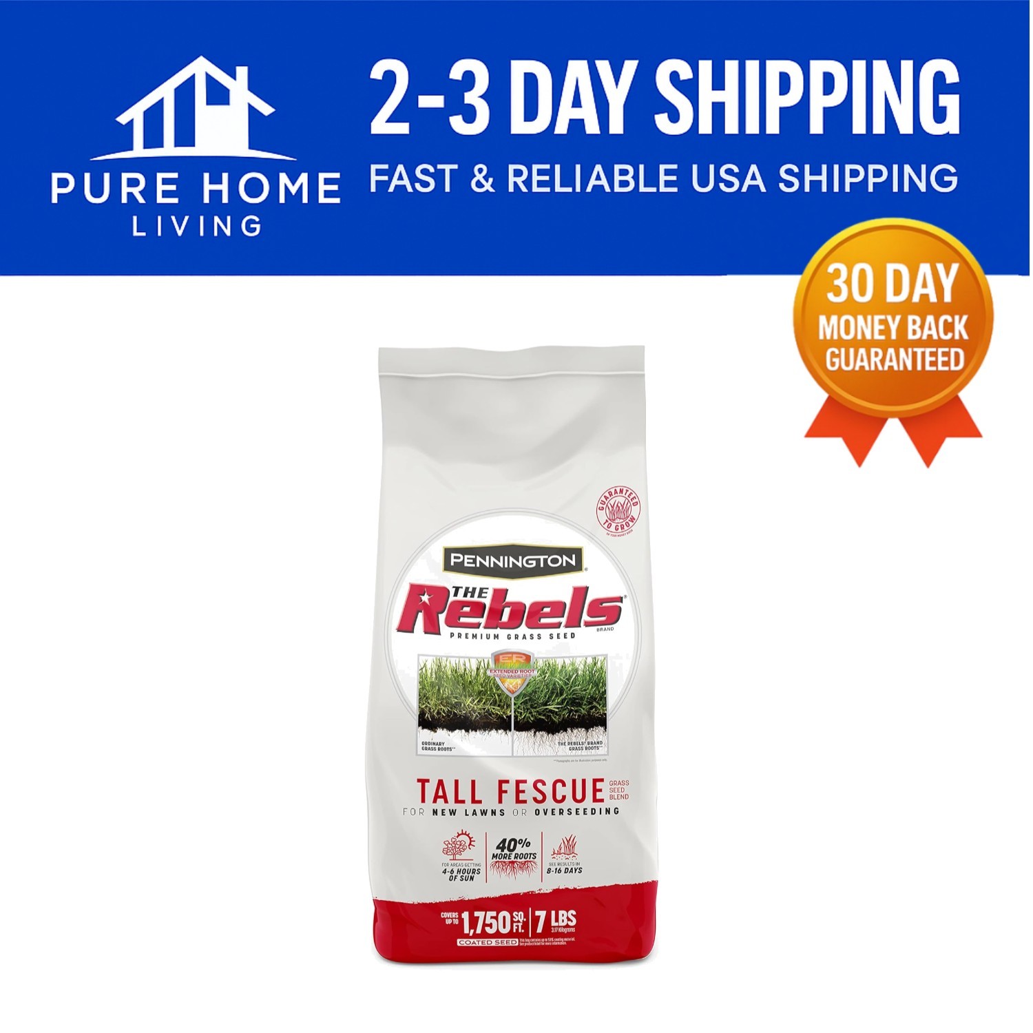 7 lb Tall Fescue Grass Seed Mix – Fast Growth, Ideal for Sun & Shade