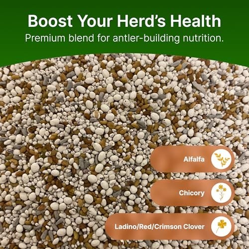 Premium Alfalfa & Clover Food Plot Seeds for Deer – Perennial Mix – 5 lbs