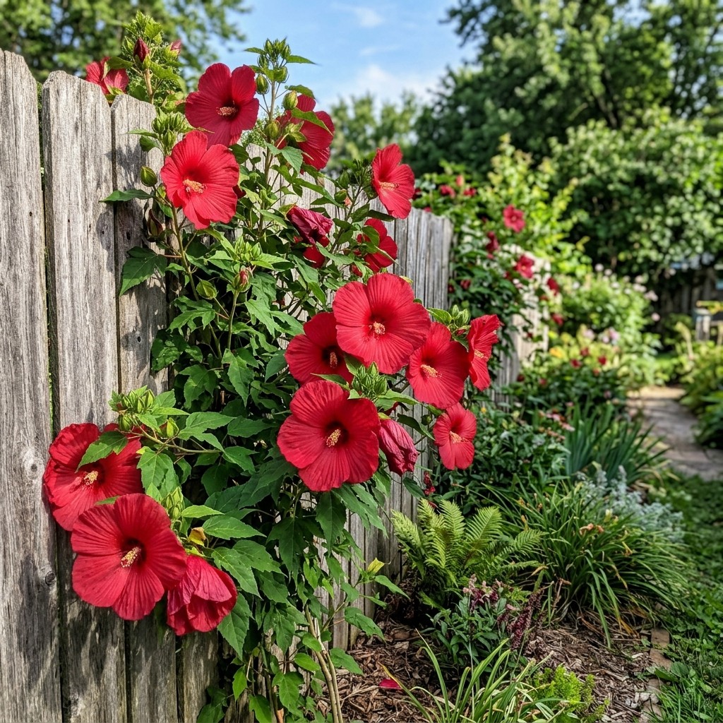 100 Hardy Red Hibiscus Seeds Nature Inspired Landscape – Non-GMO Heirloom