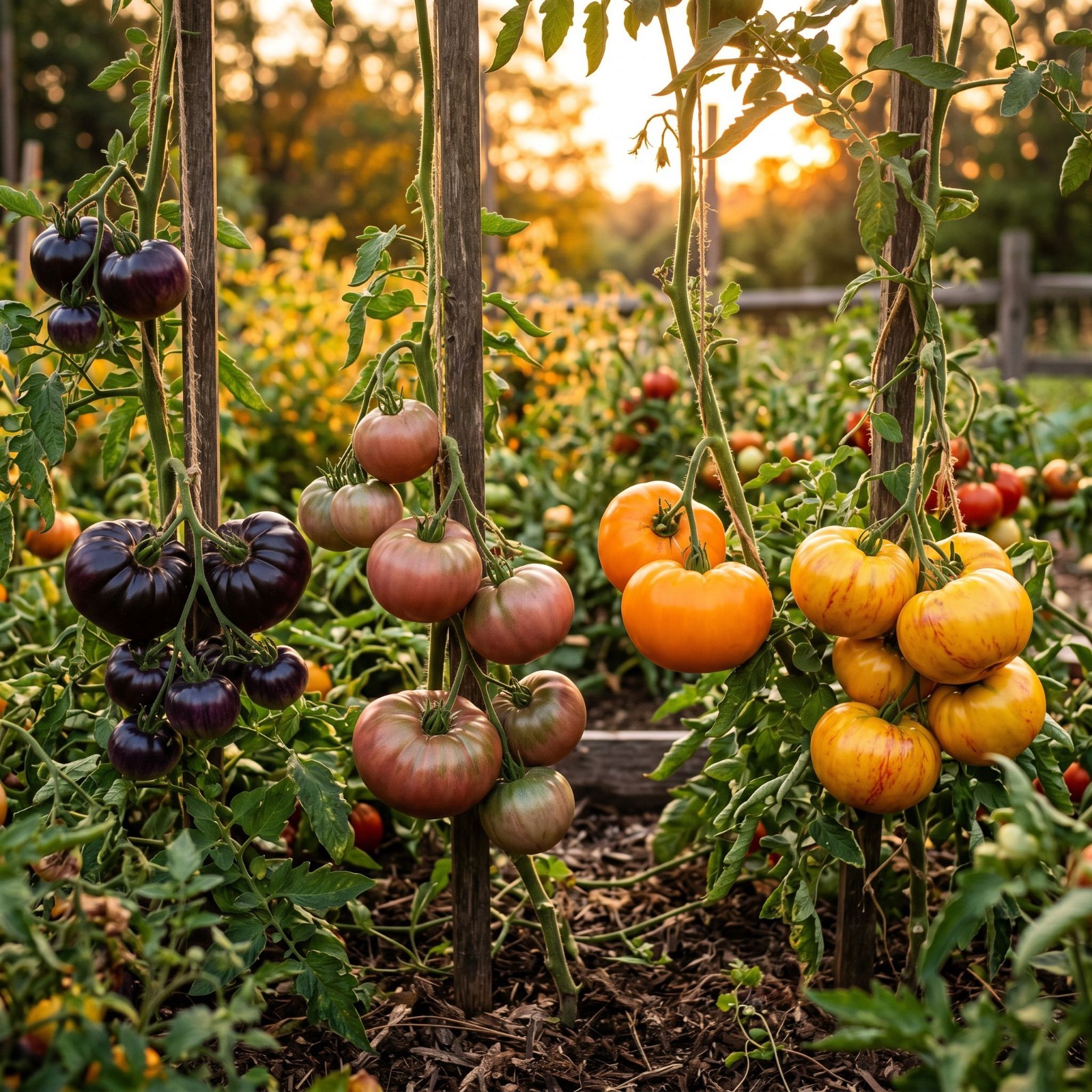 SUNSET HEIRLOOM TOMATO COLLECTION Cherokee Purple Amana Orange 4 packs 240 Seeds