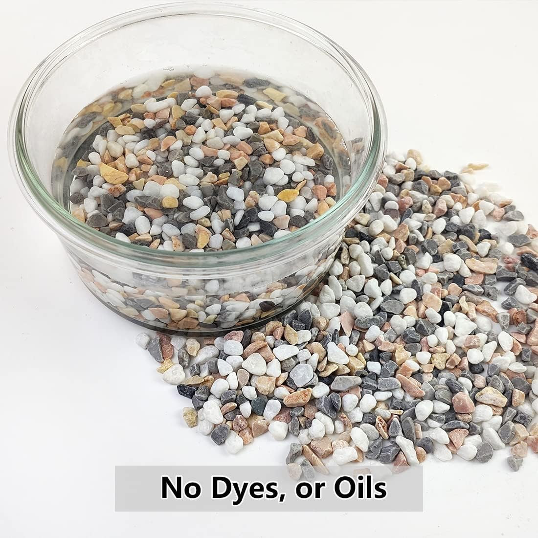2LB Succulent and Cactus Gravel Pebbles, 1/5 Inch Natural Decorative Polished St
