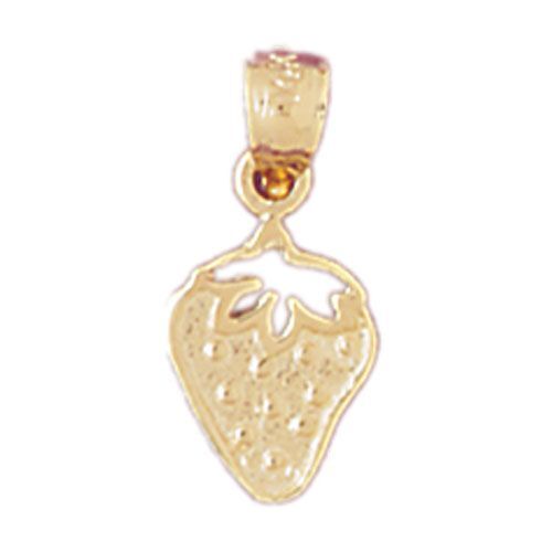 Strawberry Charm Pendant 14k Gold (0.7 Grams)