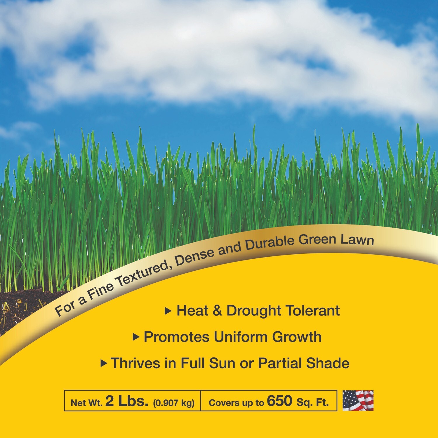 Gro Green Sun & Shade Grass Seed Mixture – 2.0 lb.