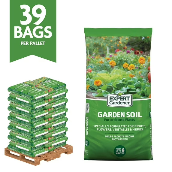 Expert Gardener Garden Soil for In-Ground Plants Bulk Soil Pallet, 2 cu. ft., Pa