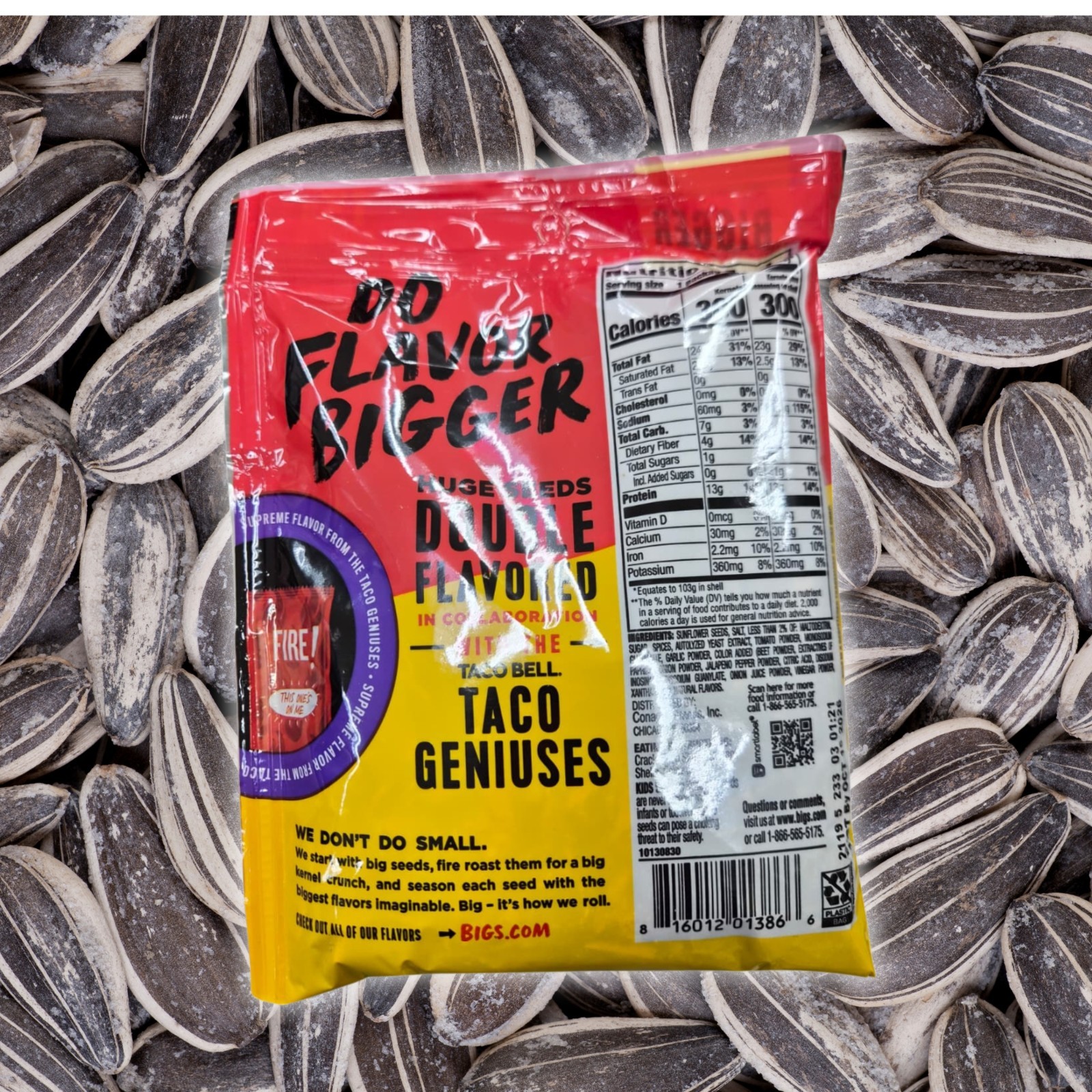 BIGS Fire Sauce Sunflower Seeds 3.63 Oz Pack of 3 Hot Spicy Roasted Snacks