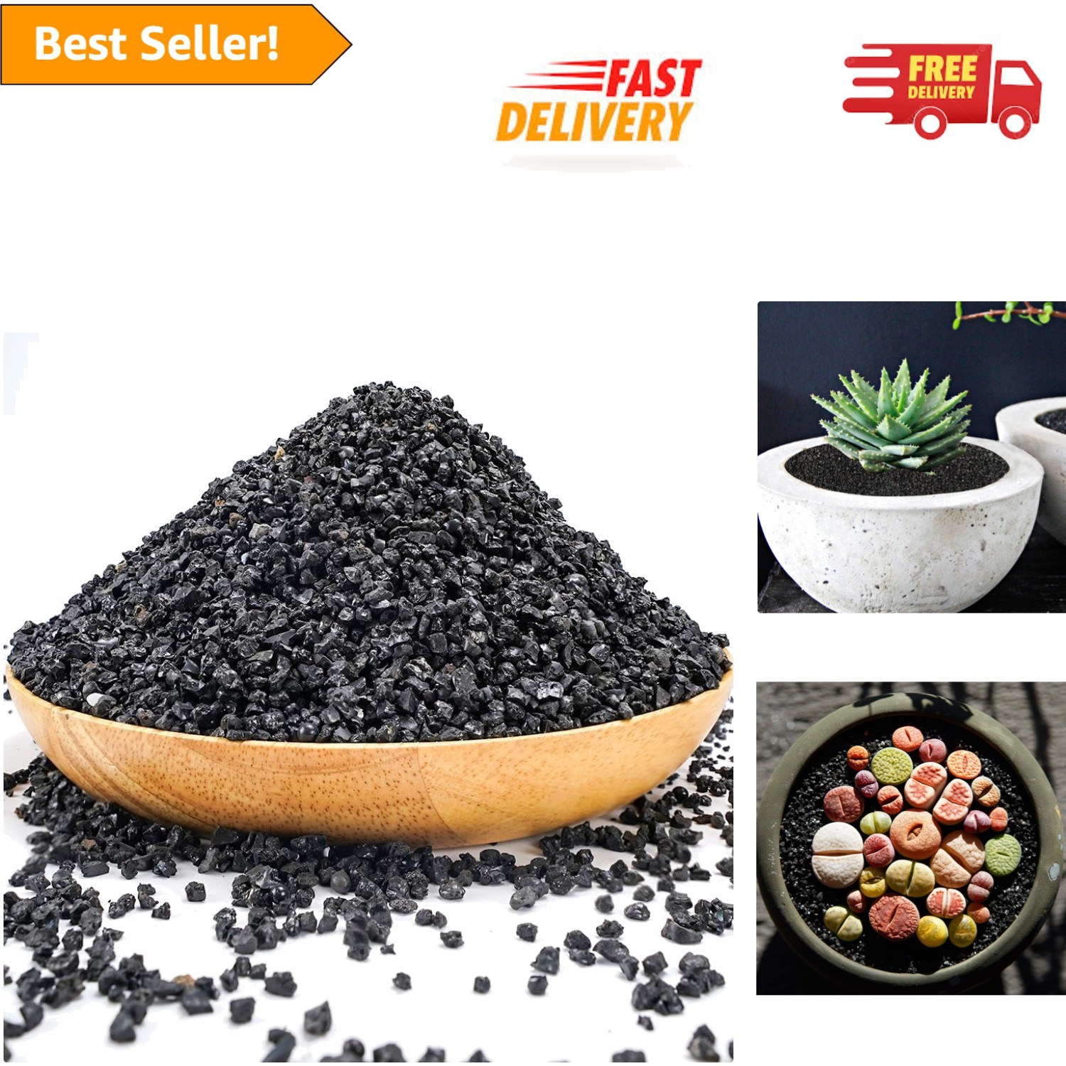 Vibrant 2.2 lb Black Lava Pebbles – Irregular Shaped Nature Stones for Crafting