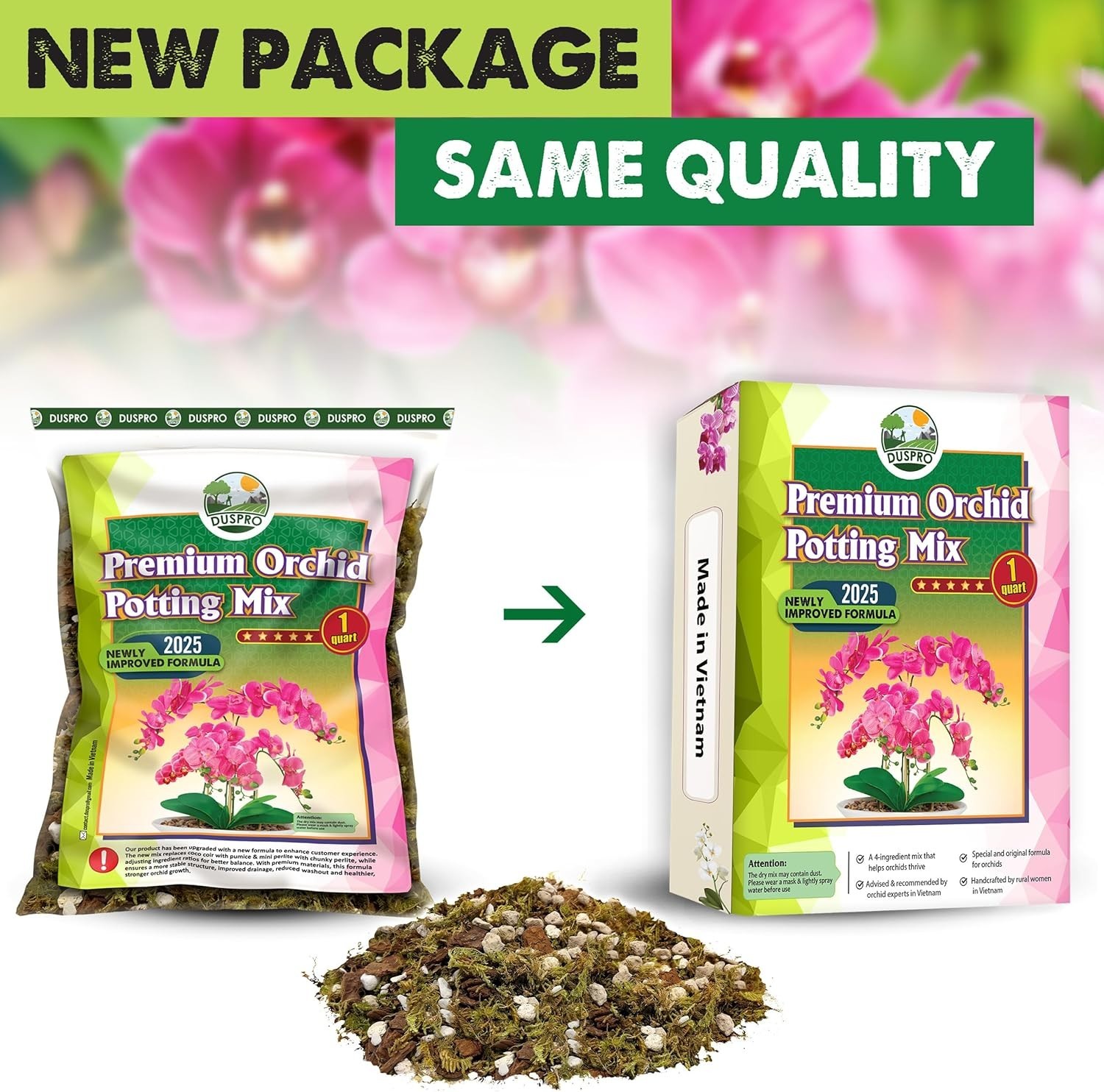 Optimal Orchid Growing Medium: 2025 Upgraded 1 Quart Potting Mix for Indoor Care