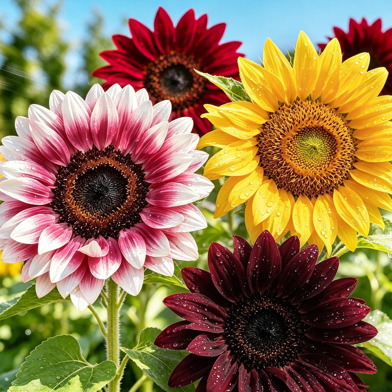 300+ Strawberry Pink Sunflower Seeds for Easy Garden Planting & Landscaping