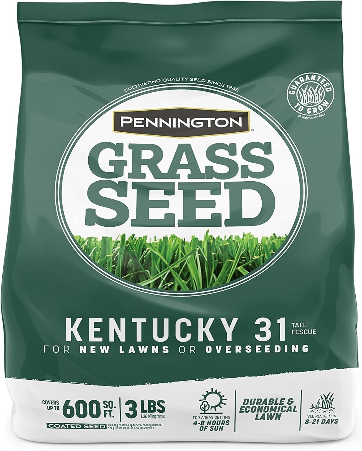 Semilla De Pasto De Crecimiento Rapido – Semilla De Cesped De Estacion 3 lb