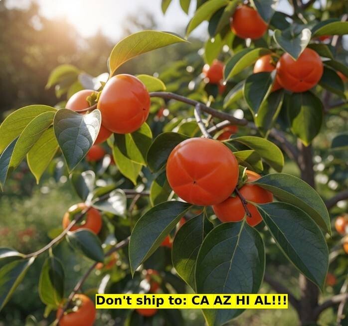 Fuyu Persimmon Tree 2-3ft Tall Outdoor Fruit Tree for Garden Delicious Fruit