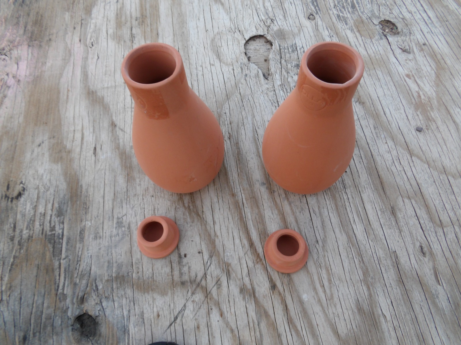 2pc Terracotta Self-Watering Plant Pots, 3.0×3.0x6″, Ollas for Garden