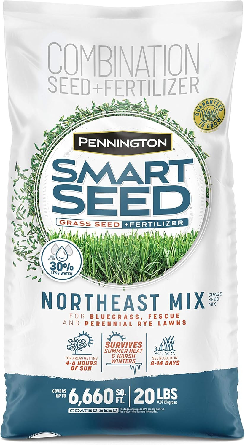 Pennington Smart Seed Northeast Mix, Includes Kentucky Bluegrass, Fine Fescues,