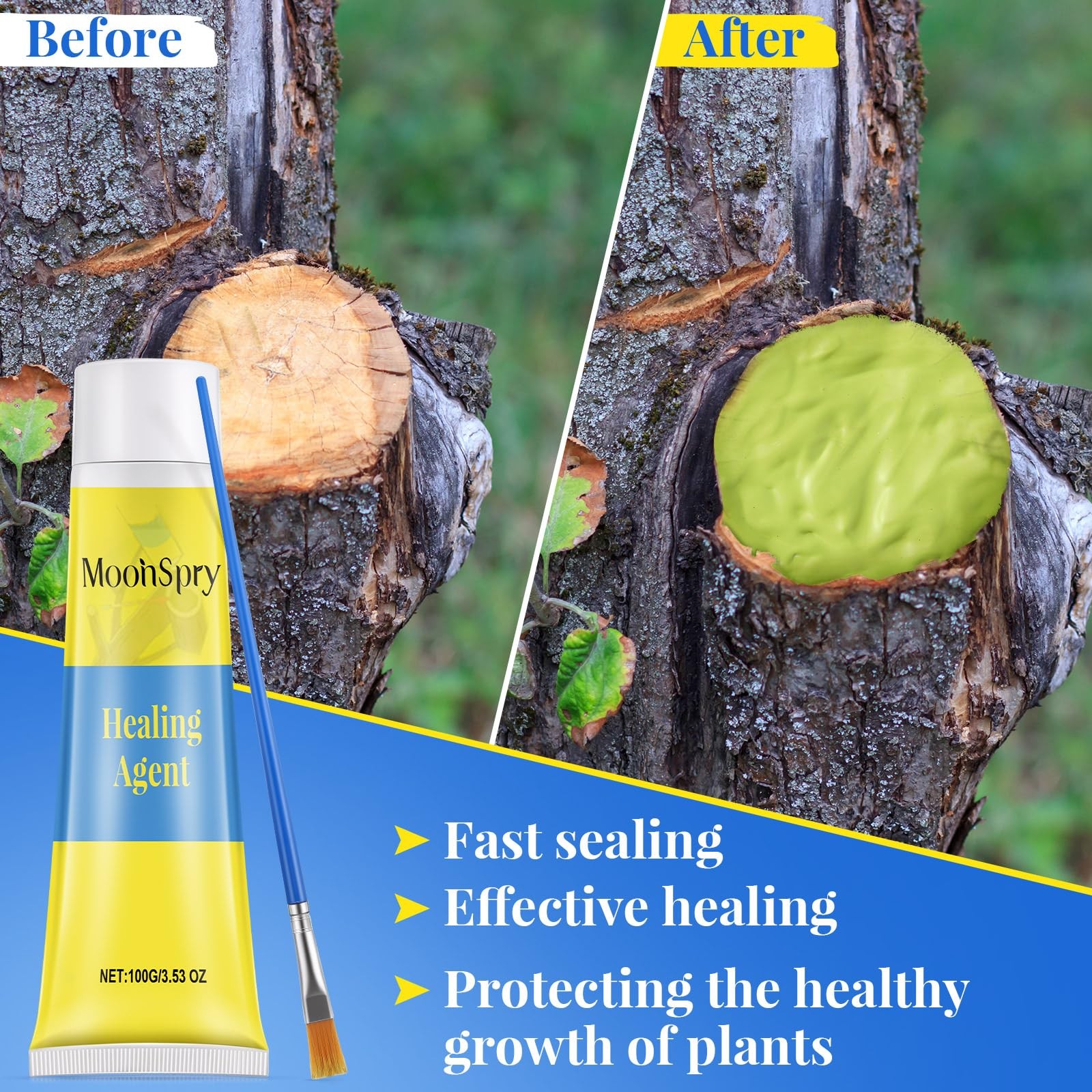 Threlaco Tree Wound Pruning Sealer, Bonsai Sealer Healing Paste, 100g…