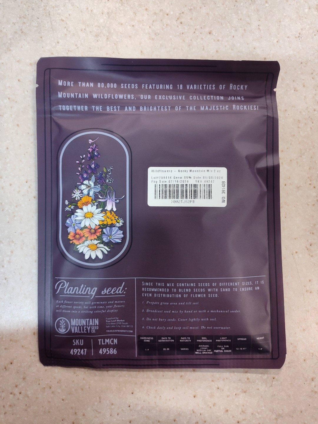 Diverse Rocky Mountain Wildflower Seed Collection – 80,000+ Seeds, Eco-Friendly