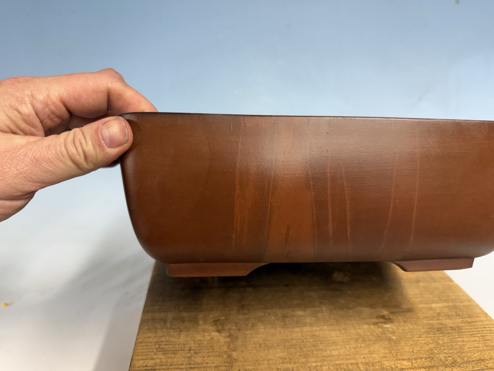 Unknown Japanese Tokoname Bonsai Tree Pot 10” Old Piece! Deep Shape