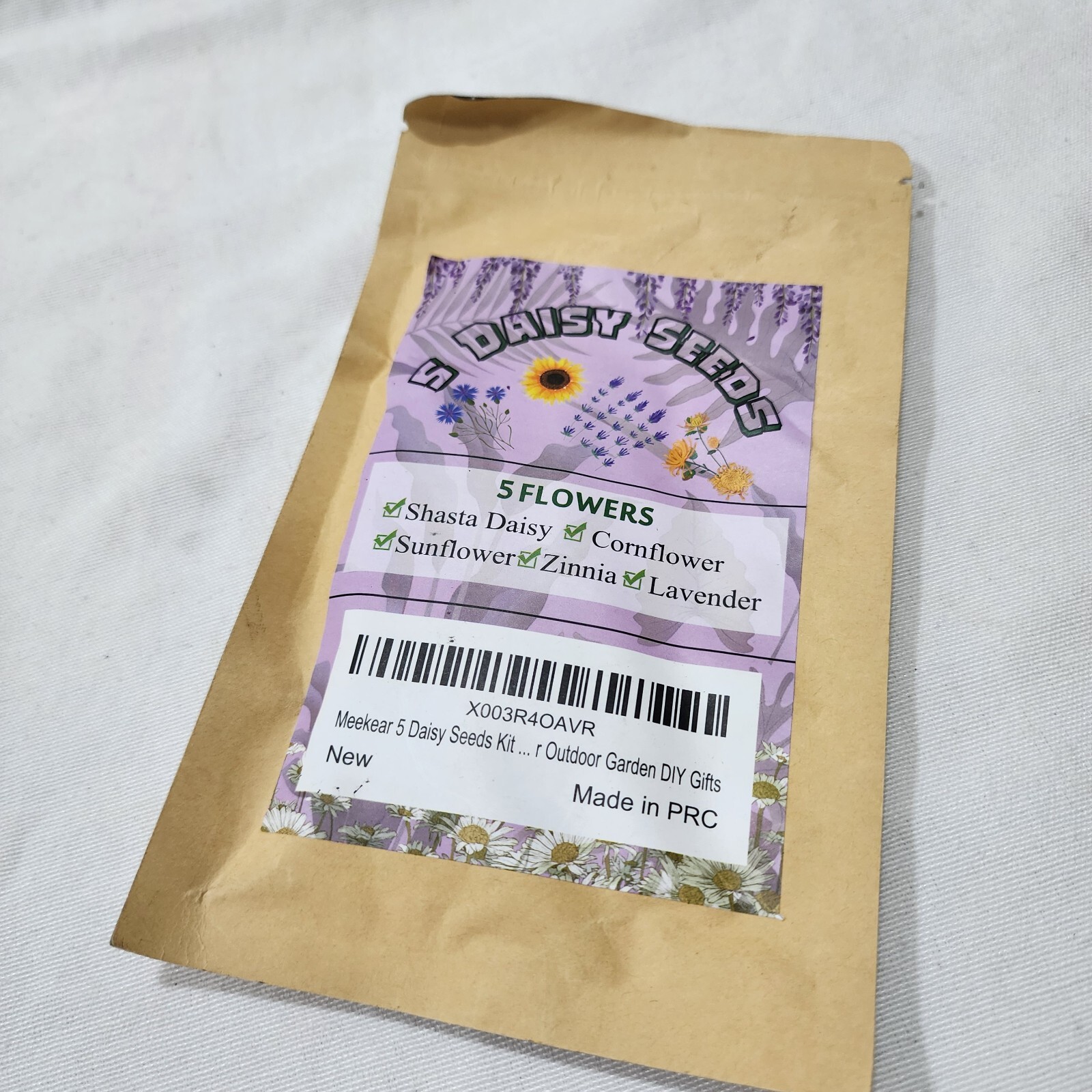 Meekear 5 Daisy Seeds Kit for Outdoor Garden DIY Gifts, Pack of 3