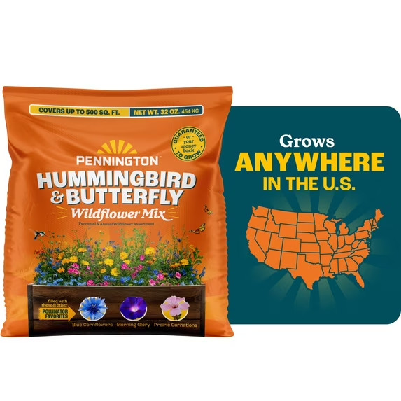 Pennington Wildflower Mix – Hummingbird and Butterfly 32 Ounce 2 pack