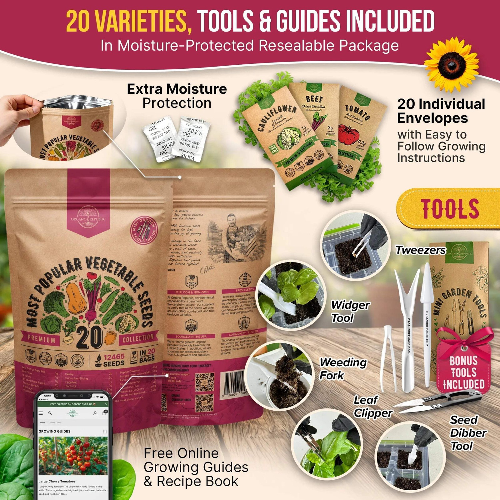Vegetable Seeds Variety Pack