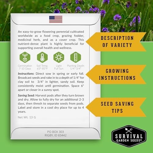 Medicinal Herb Seeds Variety Pack 36 Heirloom Non GMO Healing Plants for