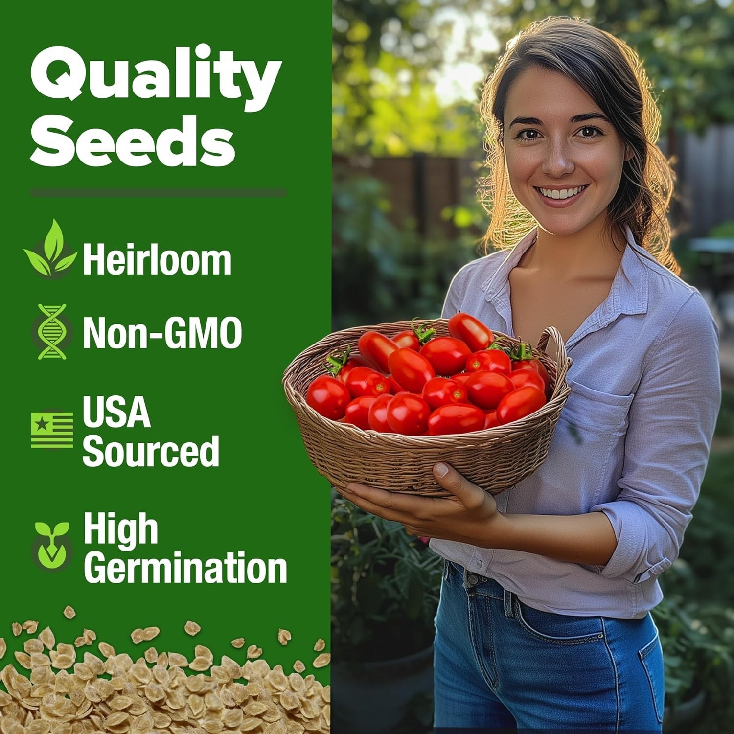 Versatile 132 Heirloom San Marzano Tomato Seeds for Indoor & Outdoor Planting