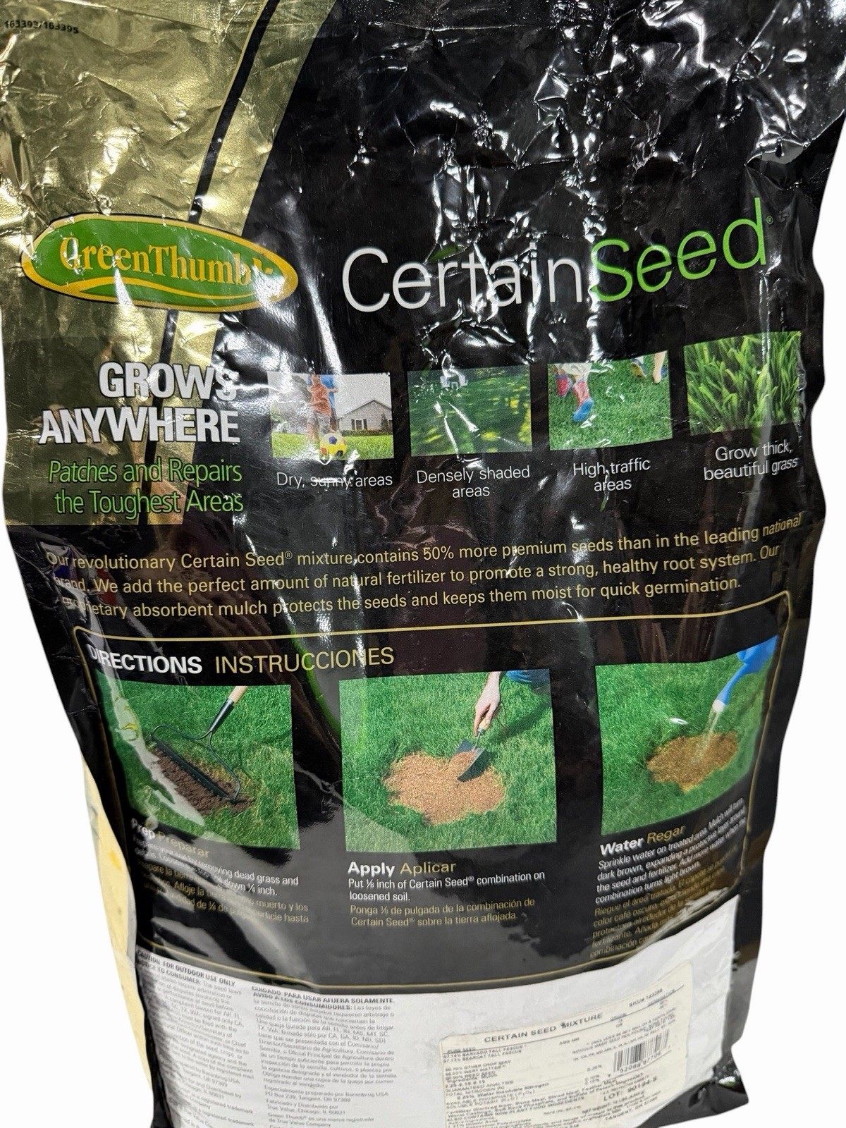 Barenbrug USA Green Thumb Premium Certain Seed Combination Fertilizer, 400 SQFT